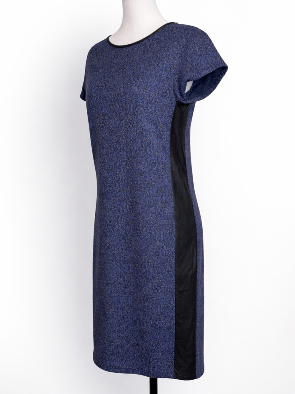 Alice Blue Faux Leather Trimmed Dress  size Small